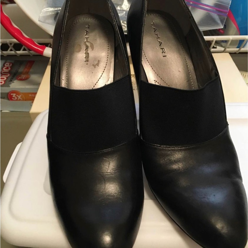 Tahari black booties